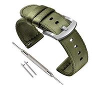 VINBAND Watch Strap Nylon Watch Band - 18mm, 20mm, 22mm, 24mm Nylon Watch band with Stainless Steel Buckle (22mm, Army Green)