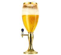 Vinbcorw Beer Tower with ice Pipe tap and Lights, Beer Column Beer Tower Beer Tower Large Beer Dispenser, Easy to Clean, Fantastic Gift for Beer Lovers 1.5L, 3L, 5L / 170 oz Draft,Gold,5L