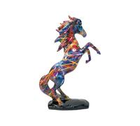 Vinbcorw Colourful sculpture resin horse statue handmade desktop ornament home decoration craft suitable for living rooms bedrooms studies cabinets and office decoration,2,A