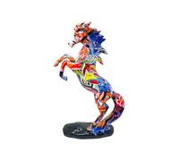 Vinbcorw Colourful sculpture resin horse statue handmade desktop ornament home decoration craft suitable for living rooms bedrooms studies cabinets and office decoration,1,A