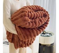 Vinbcorw Plush blanket rabbit-fur sofa throw heat-retaining warm nap blanket polyester soft blankets suitable for bedrooms living rooms and offices,G,2.3 * 2.5M