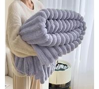 Vinbcorw Plush blanket rabbit-fur sofa throw heat-retaining warm nap blanket polyester soft blankets suitable for bedrooms living rooms and offices,J,2.3 * 2.5M