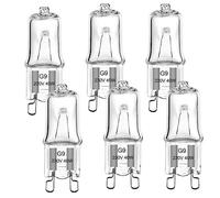 VINBE 40W G9 Halogen Light Bulb Two Prong Looped Pins for Cabinet Lights, Landscape Lights, Desk and Floor Lamps, Wall Sconces, Dimmable, 230V, Warm White(2700k, 6pcs)