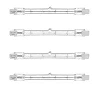 VINBE ECO HaloLine Halogen Tube, R7S Base, T3 Halogen Tube lamp, 230V, 230W=300W, 118mm, Warm White - 2800K (4 Pieces)