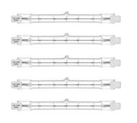 VINBE ECO HaloLine Halogen Tube, R7S Base, T3 Halogen Tube lamp, 230V, 400W=500W, 118mm, Warm White - 2800K (5 Pieces)