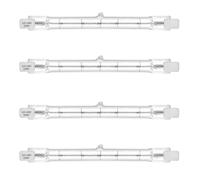 VINBE ECO HaloLine Halogen Tube, R7S Base, T3 Halogen Tube lamp, 230V, 400W=500W, 118mm, Warm White - 2800K (4 Pieces)