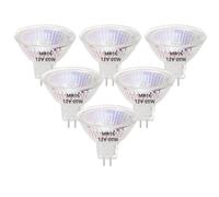 VINBE MR16 Halogen Light Bulbs, 20W 12V MR16 GU5.3 Halogen Spot Bulbs Lamp, Warm White,Pack of 6