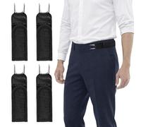 VinBee 4 Pack No Buckle Belts for Men, Buckleless Elastic Stretch Belts with Metal Hook, Adjustable Tactical No Buckle Belt for Jeans, Trousers - Unisex Men's Belts