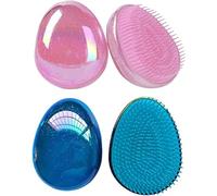 VinBee Detangler Hair Brush Detangling Hair Extension Brush for Women, Girls and Kids childrens Mini Compact Hair Brush Comb Wet Dry knot Long Hair-Blue and Pink 2Pc Set