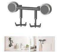 VinBee Kitchen Utensil Rack - Kitchen Utensils Holder with 12 Hanging Hooks for Hanging Knives, Pot and Pan, Bags on Living Room - Key holder for living room,No Drill Space-Saving Tool Holder - Grey
