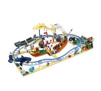 Vinbosion Roller Coaster Building Toys,Pirate Ship Amusement Park Blocks Kit,Ocean Construction Building Blocks Model Gift for Christmas,Birthday,New Year (774PCS)