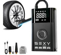 VINBYEE Tire Inflator Air Compressor for Tesla Model 3 Y X S, Cordless Portable Air Pump, 2026 Tesla Model Y 3 X S Accessories with Tire Pressure Gauge and Emergency Light, Multipurpose Tire Pump