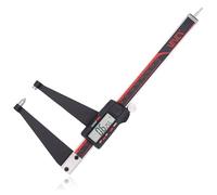 VINCA DRGA-0605 Quality Electronic Digital Brake Disc Rotor Gauge Caliper Micrometer Inch/Metric/Fraction 0-6 Inch/150mm Stainless Steel Red/Black Extra Large LCD Screen Auto Off Measuring Tool