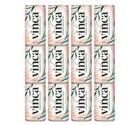 Vinca - Organic Canned Pale Rosé Wine Dry 12.5 Percent ABV, Pale Organic Crisp Fruity, 100 percent Sicilian Grapes, Savoury and Elegant Notes, Fresh Notes, Vegan, Gluten Free, 12 x 187 ml