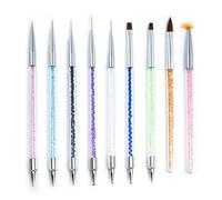 VINCAOR Nail Art Brushes 9PCS Professional Set - Includes Liner Brush, Dotting Pens, and Gel Nail Brush for Precision Art & Designs, Tools for Gel Polish Painting Creative Nail Art (9PCS)