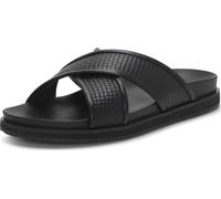 Vince Camuto Men's Dabor Cross-Band Sandal, Black/Black, 10.5