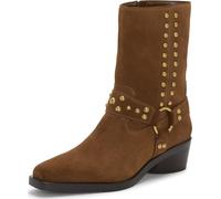 Vince Camuto Women's Roista Motorcycle Boot, Burnt Sugar Suede, 8 UK