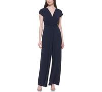 Vince Camuto Women's Twist Front Jumpsuit Casual Dress, Navy, X-Large