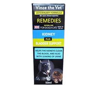 Vince the Vet - Kidney & Bladder Support Drops for Dogs & Cats (50ml), Human Grade Veterinary Formulated Blend of Botanical Extracts to Support Struggling Kidneys, Detox Body & Aid Bladder Contro