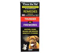 Vince the Vet - Thunder & Fireworks, Soothe & Calm Drops for Cat & Dogs (50ml), Human Grade Veterinary Formulated Blend of Botanical Extracts for Anxiety & Stress