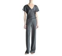 Vince Women's High Waist Fluid Satin Bias Pant, Malachite, M