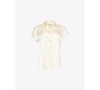 Vince Womens Vince Ruched Semi-Sheer Silk Shirt Chiffon XS