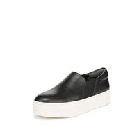 Vince Women's Warren Slip on Platform Sneaker, Black Leather, 7 UK