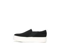 Vince Women's Warren Slip On Platform Sneaker, Black Micro Stretch, 5.5 UK