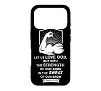 Vincent de Paul Arm Day Workout Gym Catholic Saint Quotes Case for iPhone 17 Pro