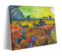 Vincent Gogh Red Vineyard Poster The Red Vineyard Painted by Vincent Van Gogh in 1888., Canvas Print Art Poster; Frame; 20x30inch(50x75cm)