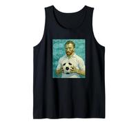 Vincent Loves Football and Soccer in White Portrait Painting Tank Top