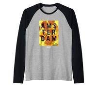 Vincent Van Gogh Amsterdam Sunflowers Painting Raglan Baseball Tee