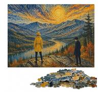 Vincent Van Gogh Art Wooden Jigsaw Puzzle 1000 Pieces, Gift for Adults | During puzzle time: Jigsaw Puzzle Gift: visual matching for a more organised build on weekends.