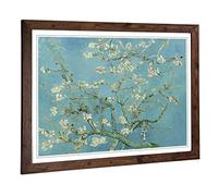 Vincent Van Gogh Blossoming Almond Branches Framed Wall Art Print A2 Walnut | Ready to Hang, Premium Gi Paper, Fade-Resistant Inks, Securely Packaged, UK Made