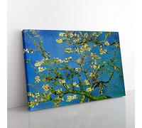 Vincent Van Gogh Blossoming Almond Branches No.1 Classic Painting Canvas Wall Art Print Ready to Hang, Framed Picture for Living Room Bedroom Home Office Décor, 60x40 cm (24x16 Inch)