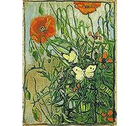 Vincent Van Gogh Butterflies And Poppies Unframed Wall Art Print Poster Home Decor Premium
