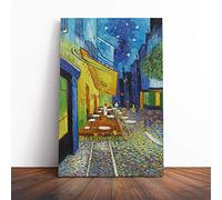Vincent Van Gogh Cafe Terrace at Night Canvas Print | Gallery Wrapped 30mm Frame Wall Art | 24x16 inches | Ready to Hang | Modern Picture | Living Room Bedroom Lounge Office