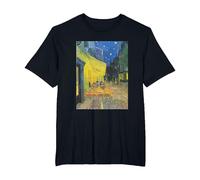 Vincent Van Gogh - Cafe Terrace at Night T-Shirt, Men's Big and Tall, Black, 2X Tall