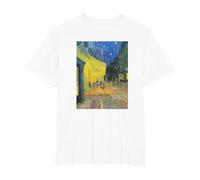 Vincent Van Gogh - Cafe Terrace at Night T-Shirt, Men's Big and Tall, White, 5X Tall