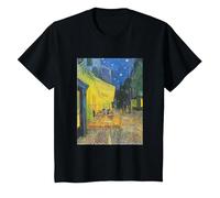 Vincent Van Gogh - Cafe Terrace at Night T-Shirt, Youth, Black, 4T