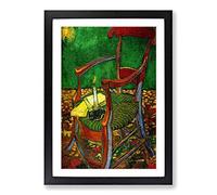 Vincent Van Gogh Gauguins Chair Framed Print | A2 Black Framed Wall Art | Ready to Hang | Modern Historical Picture | Living Room Bedroom Lounge Office