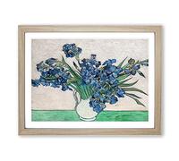 Vincent Van Gogh Iris Irises Flowers Framed Wall Art Print A2 Oak