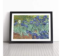 Vincent Van Gogh Iris Irises Flowers | Framed Wall Art Print | Modern Home Decor Picture | Ready to Hang Artwork for Living Room, Bedroom, Kitchen or Office | Multiple Sizes