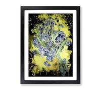 Vincent Van Gogh Iris Irises Flowers No.1 Modern Cb Framed Print | A2 Black Framed Wall Art | Ready to Hang | Modern Floral Picture | Living Room Bedroom Lounge Office