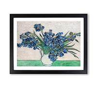 Vincent Van Gogh Iris Irises Flowers No.3 Classic Painting Framed Print | A4 Black Framed Wall Art | Ready to Hang | Classic Floral Picture | Living Room Bedroom Lounge Office