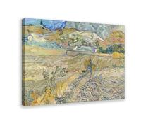 Vincent Van Gogh - Landscape at Saint-Remy Style Canvas Poster Wall Art Decor Print Picture Paintings for Living Room Bedroom Decoration Frame 12x18inch(30x45cm)