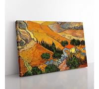 Vincent Van Gogh Landscape No.5 Classic Painting Canvas Wall Art Print Ready to Hang, Framed Picture for Living Room Bedroom Home Office Décor, 76x50 cm (30x20 Inch)