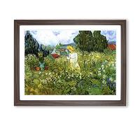 Vincent Van Gogh Marguerite Gachet in the Garden Classic Painting Framed Print | A4 Walnut Framed Wall Art | Ready to Hang | Classic Floral Picture | Living Room Bedroom Lounge Office