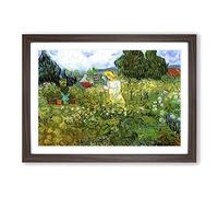 Vincent Van Gogh Marguerite Gachet in The Garden Framed Print | A2 Walnut Framed Wall Art | Ready to Hang | Modern Floral Picture | Living Room Bedroom Lounge Office