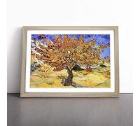 Vincent Van Gogh Mulberry tree Framed Wall Art Print Oak A2 | Ready to Hang, Satin Fine Art Paper, Fade-Resistant Inks, Acrylic Glazing, Securely Packaged, Made in the UK